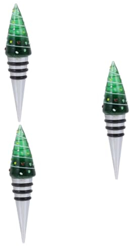 BESTonZON 3stücke Praktischer Legierungsverschluss Für Getränke Und Weinflaschen Weihnachtsdesign Langlebig Für Festlichkeiten Und