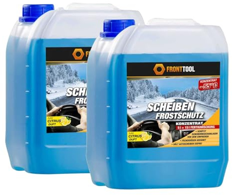 FRONTTOOL Scheibenfrostschutz Konzentrat 10L | 2x 5 Liter Set bis -55 Grad