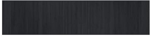 vidaXL Teppich, Bambusteppich Rechteckig, Bambusmatte rutschfest für Wohnzimmer, Läufer Küchenteppich Flurteppich, Modern, Schwarz 70x300cm Bambus