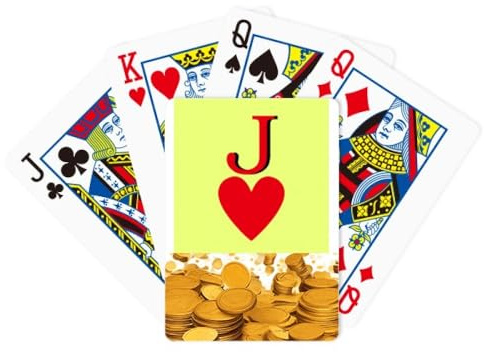 no/no Love Jack Heart J Gold Spielkarte, klassisches Spiel