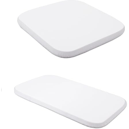 Drap-Housse Pack de 2, Petit et Grand, pour Waldin Lit Bébé 7en1 - Linge de lit pour lit d'enfant- Coton Facile d'entretien, Super Doux et résistant, Blanc