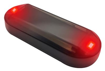 Lumière d'alarme de voiture factice - Faux système d'alarme de voiture clignotant à LED, énergie solaire - Dispositif antivol de sécurité de voiture étanche, dispositif antivol de voiture à longue dur