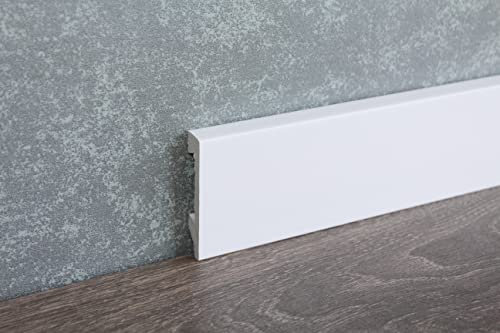 Imartex Sockelleiste weiß 70mm aus hochfestem Kunststoff stoßfest (10m)