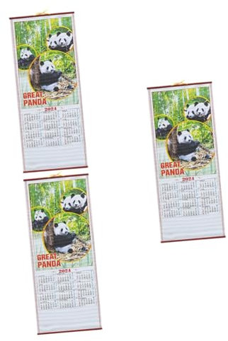 SEWACC 3stücke Hängender Wandkalender Mit Drachenmuster Traditioneller Chinesischer Jahreskalender Für Büro Und Zuhause Dekorativ Und Für Räume
