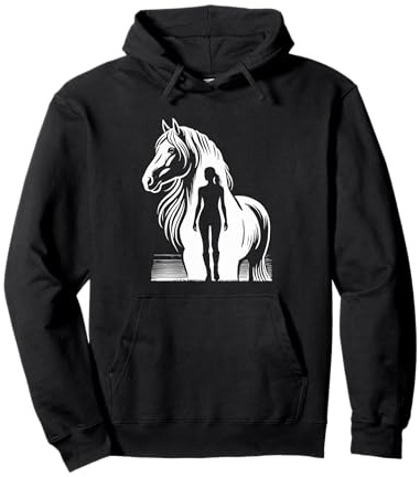 Femme Cheval Équitation Équitation Amoureux des chevaux Sweat à Capuche