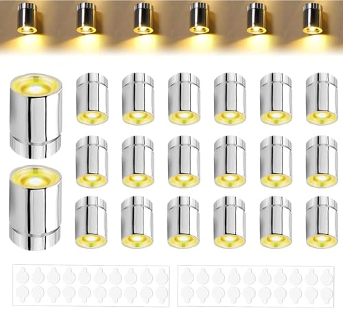 20 Stück Mini Led Licht Warmweiß, Kleine Led Lichter Micro Mit 40 Kleber | Puppenhaus Licht, Warmweißes licht für Beleuchtung Puppenhaus, Partydekoration, Basteln Puppenhauszubehör, Bausteine Vitrinen