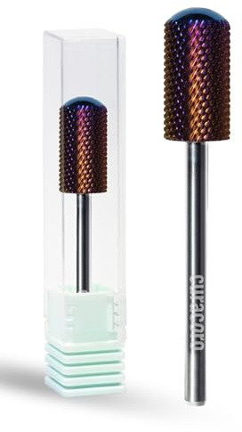 Curacoro Embout Ponceuse Ongles 3/32'' Carbure Forme L Tête Lisse (Moyen) | Embout en Forme de L, Finition Professionnelle, Affine & Lisse les Ongles en Gel ou Acrylique