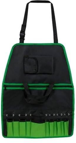 DXZXDJIU Tischler-Schürze, Werkzeugschürze, Schürze, Garten-Tragetasche mit Taschen, Griff mit Reißverschluss, Gartenwerkzeug-Set, Schürze for Männer und Frauen