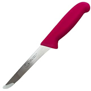 THE SMITHFIELD - Boning Knife - Stainless Steel Blade - Polypropylene and Rubber Handle – Ideal for Portioning, Parting, and Bone Removal - Pink Handle