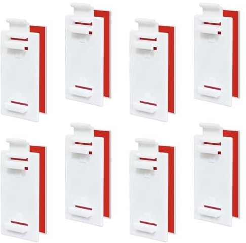 Klebehalter kurz,8 Stück Doppelrollo Klemmfix ohne Bohren, Klemmfix Rollo,Doppelrollo,Duo-Rollo,ohne Bohren,als Zubehör,Ersatzteil für die Befestigung am feststehenden PVC-Fenster, Balkontür