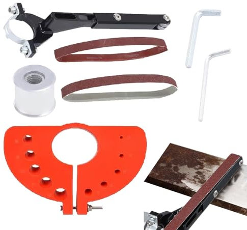 Bohany Drill Bit Grinding Attachment, Electric Grinding Attachment Precision Bit Sharpener, Multipurpose Drill Sharpener Grinder Tool with Bracket for Angle Grinder