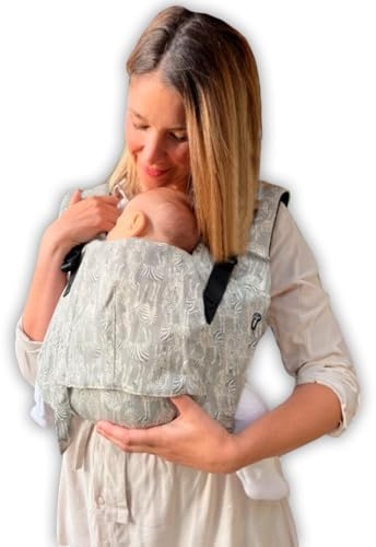 Amarsupiel - Mochila Porteo Bebe Evolutiva y Ergonomica - Cómoda y Fácil de Ajustar a la Espalda - Portabebes Recien Nacido de Algodón - Orgánico & Transpirable (Zebra Gris)