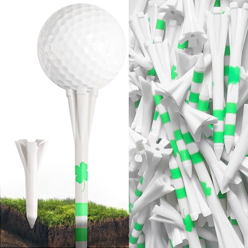 FINGER TEN Golf Tees Plastic Driver 70mm 83mm Five Claws Prong 60 Driver Tees with 40 Iron Tees Value 100 Pack, Golf Tees 2 3/4 3 1/4 Inch Durable Stable Reduces