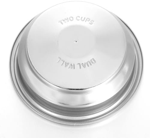 Oruola 58mm Basket, Double Layer Stainless Steel Coffee Filter, Double Cups 58mm Portafilter Basket Pressurized Porous Filter for Coffee Machine Replacement Accessories, 2 Cups Capacity