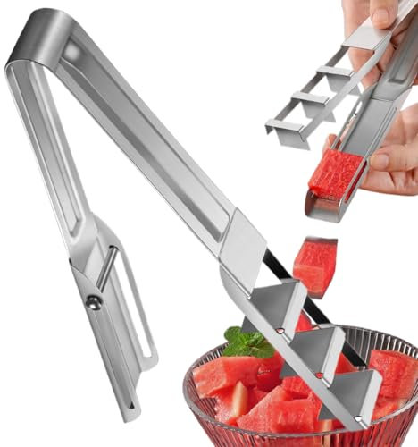 Cortador De Sandía,Cortador De Frutas En Acero Inoxidable | Cuchilla Multifunción Portátil Para Ensaladas Frutales Cocina Comidas Preparadas Meriendas Fiestas Picnic