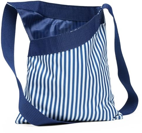 Flatro Clothes Peg Bags for Washing line Waterproof | Nylon Striped Pattern Large Peg Bag with Shoulder Strap for Ease of Use| Store up to 100 Pegs for Washing line