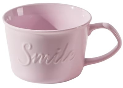 TREEWOO Übergroße Keramik-Frühstückstasse und Suppentasse, 500 ml, Haferflocken-Tasse für große Kapazität, Kaffeeliebhaber, Müsli, Joghurt, Milch, Tee, Behälter, Lila
