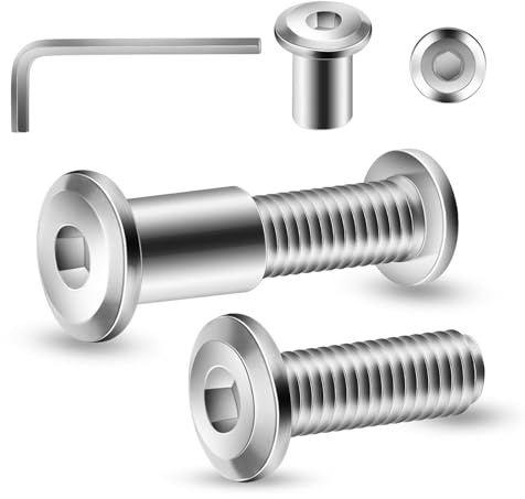 20 Stück Verbindungsschrauben M5 x 25mm Möbelverbinder Schrankverbinder