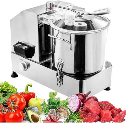 Robot da cucina professionale, tritatutto elettrico per verdure, tritacarne, robot da cucina multifunzione, robot da cucina in acciaio inox, tritatutto per verdure, frutta e carne,9L