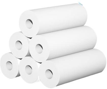 Till Roll Kids Instant Camera Refill Print Paper Instant Camera Thermal Paper Photo Printer Camera for Print Camera Paper Refill(6 Rolls White)