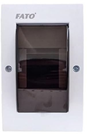 Centralino Guida DIN 3 Moduli con Porta Trasparente Fumé - Piccolo Quadretto Elettrico 13.5x8.5cm