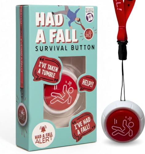 Boxer Gifts Had a Fall Old Age Joke Survival Button - Funny Birthday or Retirement Gift for Older Men and Women - Novelty Presents