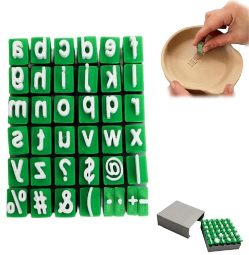 Letter Stamps for Clay Set,Pottery Alphabet Clay Stamp Set,Alphabet Stamp,Deeply Engraved 3D Letter Stamps,Pottery Clay Stamps,Durable Clay Pottery Tools,Alphabet Stamps,Alphabet Letters Stamps