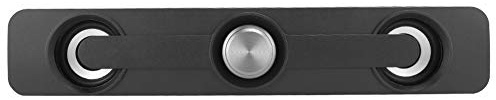 HYUMTODE Professional Computer Speaker, Notebook Speaker with 3.5mm Universal Jack, Dual Bass Vibration Portable Desktop Speaker for Laptop PC, Black/White Optional with Volume Control Knob (Black)