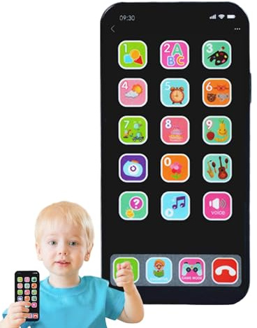 Toy for : Simulated Touch Screen, LED Lights, Interactive Sound, Mobile Learning | Fake Play for , Girls 1 to 6 Years, Educational Game Ent