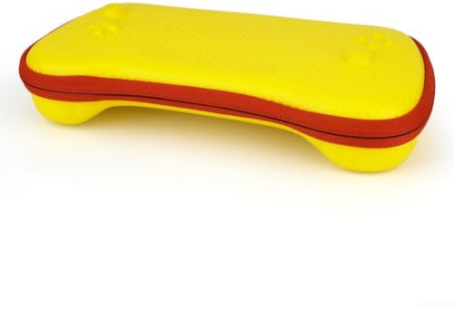 Hard Carrying Case For Anbernic Rg557 Handheld Console With Vibrant Yellow Cloth Exterior And Compact Travel Storage Holder For Gaming Accessories Protection Against Impacts And Scratches During Trips