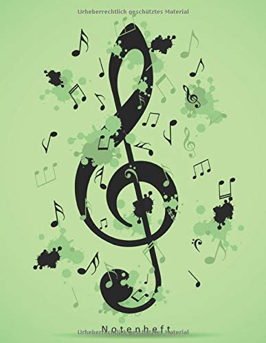 Notenheft: Notenheft zum Selberschreiben/Notenheft blanko/ Notizbuch für Lehrer Musiker und Komponisten/ 80 Seiten /Blanko Notenpapier Manuskript /Piano /Gitarre/ Violine/ Keyboard / DIN A4/Soft Cover