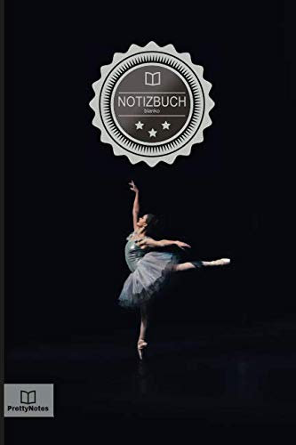Notizbuch: „Ballett Ballerina“ • 100+ Seiten, liniert, Soft Cover, Inhaltsverzeichnis • Original PrettyNotes Blanko Notizbuch • Perfekt als Zeichenbuch, Malbuch, Hausaufgabenheft, Schulheft, Notizheft