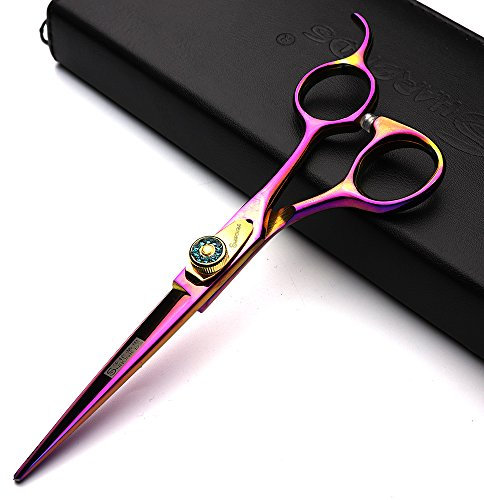 Japon 6' populaire Coiffeur Ciseaux Coiffeur Studio Professional outils de modelage Ciseaux de coupe ET ciseaux à effiler Lot Violet à ressort