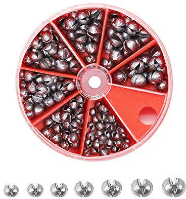 Skystuff Fishing Weights, Tungsten Drop Sinkers, Silver, Ideal for Dead-bait & Bottom Fishing
