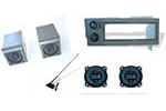 kit Mascherina grigia Stereo Autoradio Presa USB Accendisigari Casse Altoparlanti Panda 141-141A dal 1986 al 2003 autoradio stereo audio auto radio PK 100 - KIT