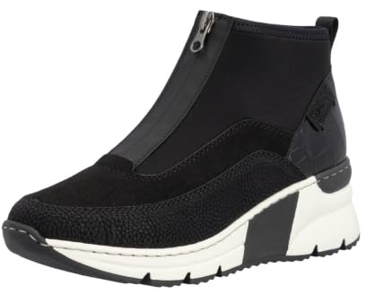 Rieker Greece Womens Ankle Boots 42 Medium Combi Noir