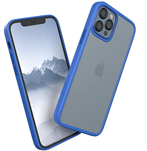 EAZY CASE Ultra Schutz Outdoor Hülle kompatibel mit iPhone 12/12 Pro, hochwertige Schutzhülle mit Ultra Aufprallschutz, Stoßfest und Kratzfest, dünne Handyhülle mit Kameraschutz, Blau