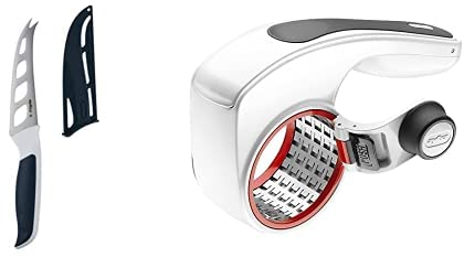 Zyliss E920219 Comfort Cheese Knife | 12 cm/4.5 Inch | Japanese Stainless Steel | Black/White | Kitchen Knife | Dishwasher Safe | 5 Year Guarantee