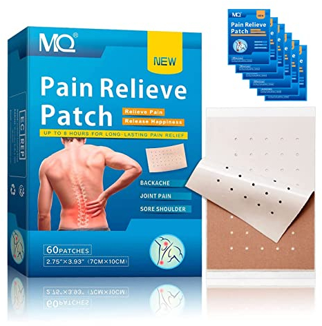MQ Pain Relief Patches 60PCS, Herbal Arthritis Pain Patches, Heat Patches for Back Knee Neck Shoulder Pain, Warming Herbal Plaster for Joint Ache