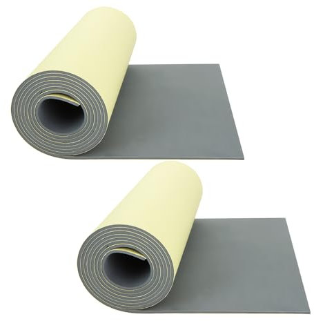 ZOFUN 2 Pcs 200 x 30cm EVA Foam Sheet Rolls, 3mm Thick Self-Adhesive EVA Foam Rolls, Grey Closed Cell Foam Rolls for Gap Filling, Waterproof EVA Foam for Craft Costumes Cosplay Model Drawer Liner