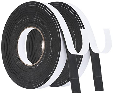 PATIKIL 2 Rouleau 16.4ft/5m Coupe-Froid Scellement Ruban Adhésive Bande | pour Porte Fenêtre Isolation, EVA Mousse, 20mm Large 4mm Épais