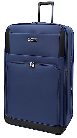 JCB 31 Extra Large Suitcase with Telescopic Handle - Family Case, Trolley Bag - Navy - 32