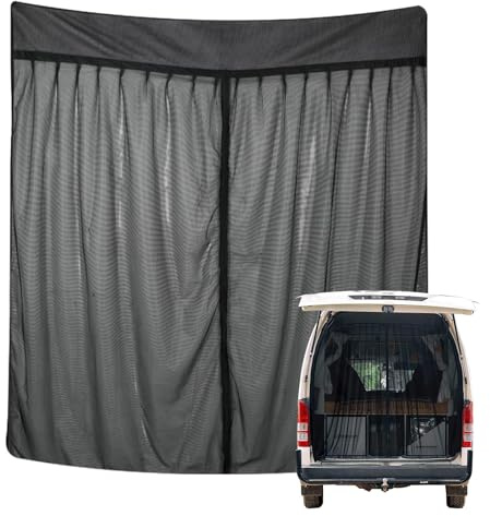 Flügeltür Kofferraumabdeckung Sonnenschutz,Auto Heckklappe Moskitonetz 165×165cm,Fliegengitter Auto für Mercedes Sprinter Standarddach Volkswagen Crafter Standard-Dach,für Caravan Camping