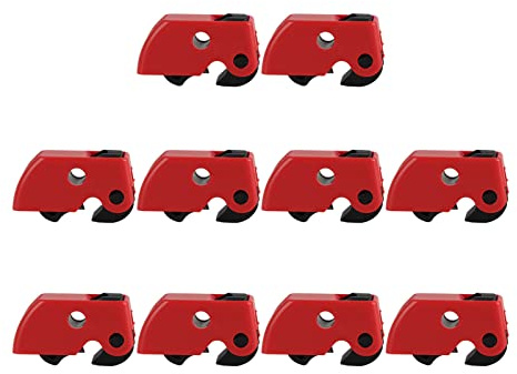 10 Pezzi Dispositivo di Blocco Interruttore Automatico, Morsetto su Unipolare Blocco Conforme OSHA, Grado Premium, Medio 10 Pezzi Dispositivo Morsetto su Kit di Sicurezza per