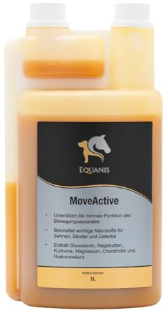 Equanis MoveActive - Unterstützt eine Normale Gelenkfunktion bei Pferden - Mit MSM, Glucosamin, Hyaloronsäure, Hagebutte, Kurkuma und Chondroitin