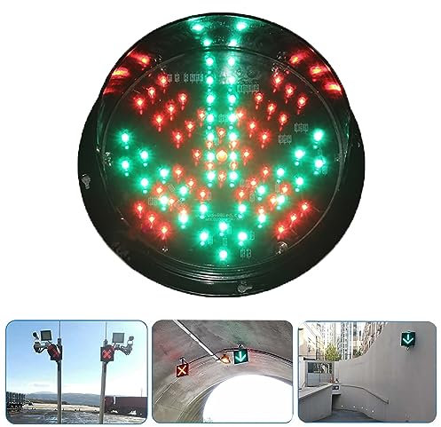 Segnale Semaforo LED Rosso/Verde, 2 in 1 Croce Rossa Freccia Verde Indicatore di Traffico, Luce LED Stop And Go, Impermeabile IP65, per Stazione di Pedaggio, Autolavaggio, Centro Commerciale, Luci di