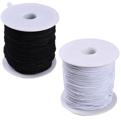 VILLFUL Filo Elastico 0,8 Mm Cordoncino Elastico Per Perline E Tessuto Elasticizzato Per Creazione Gioielli