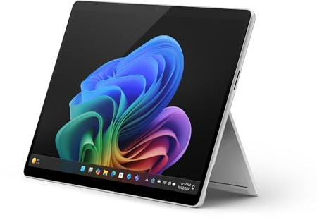 Microsoft Surface Pro | Copilot+ PC | 13” OLED Touchscreen | Snapdragon® X Elite (12 Kerne) | 16GB RAM | 1TB SSD | neuestes Modell, 11. Edition | Platin