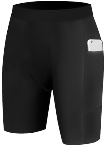 AUYAO Kompressionsshorts för män, 3 delar, snabbtorkande cykling, sportleggings med anti-svett och ventilerande träningsbyxor