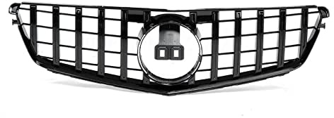 Front Kühlergrill Kühlergrill Grill Für Mercedes Für Benz C-Klasse W204 2008-2013 GT C180 C200 C250 C300 Auto Obere Stoßstange Haube Mesh Kit Auto Front Gril(Schwarz)